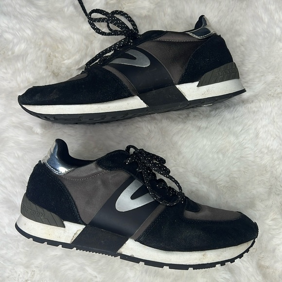 Tretorn Loyola Sneakers Black Grey SZ 7.5 - Picture 1 of 7